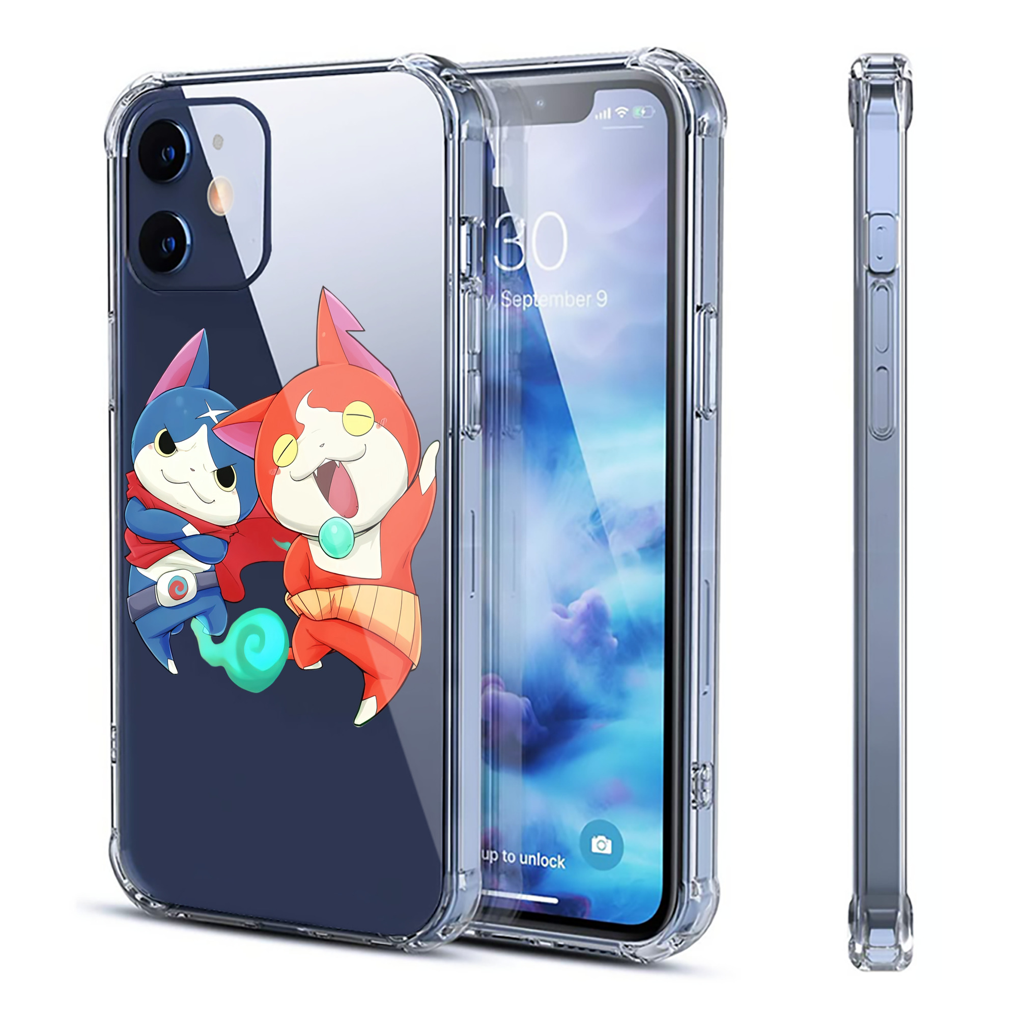 （画像用） 妖怪ウォッチ Yo-kai Watch 【iPhone 12シリーズ対応】透明スマホケース（クリアソフトケース）